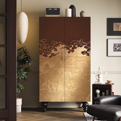 Home vintage large capacity multifunction wardrobe