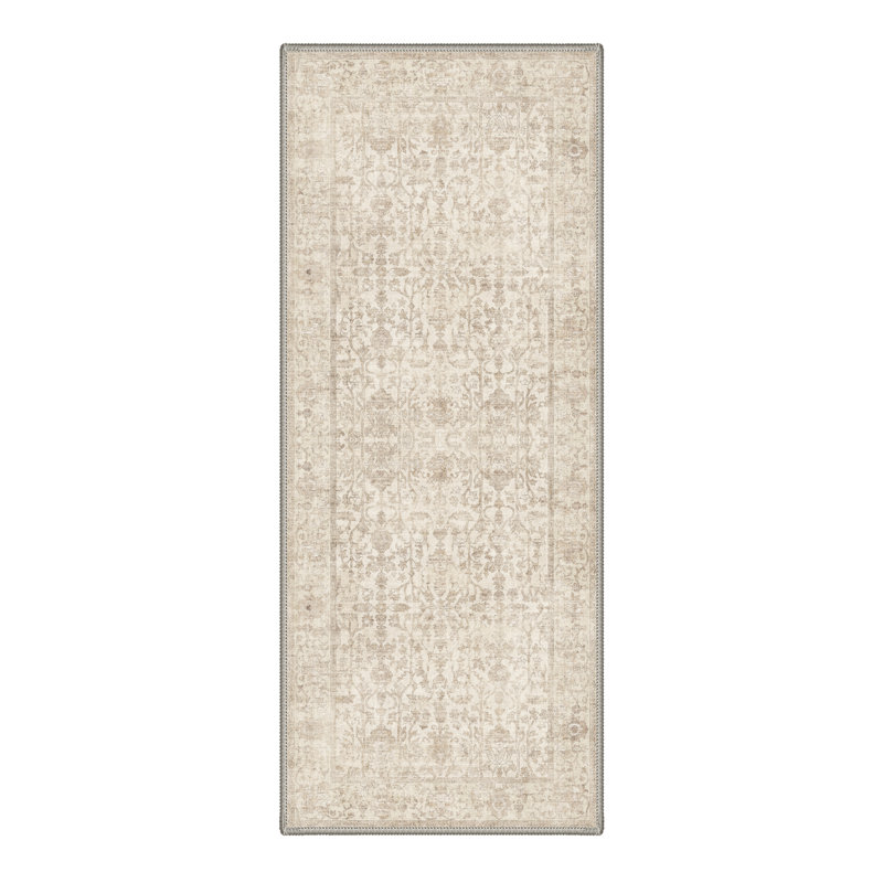 Tapis d'intérieur lavable à la machine Verdine, Runner 2'5" x 8'