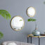 Miroir rond, miroir circulaire avec cadre en fer-155565804
