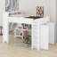 Grand lit mezzanine avec garde-robe et bureau, tête de lit avec rangement et port USB-1206863143