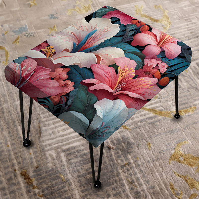Tropical Mirage Tropical Pattern - Tropical Rectangle Ottoman