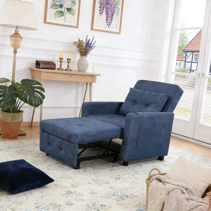 Fauteuil-lit ajustable Sleeper Chair 3-en-1, Bleu