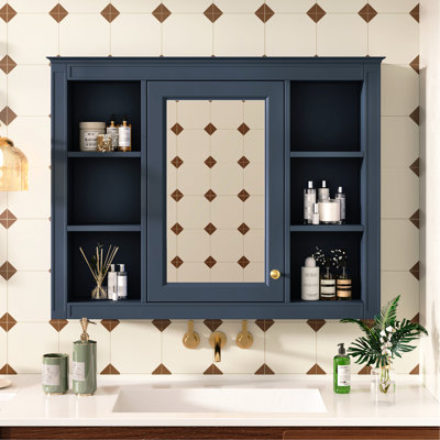 Armoire de salle de bain bleue