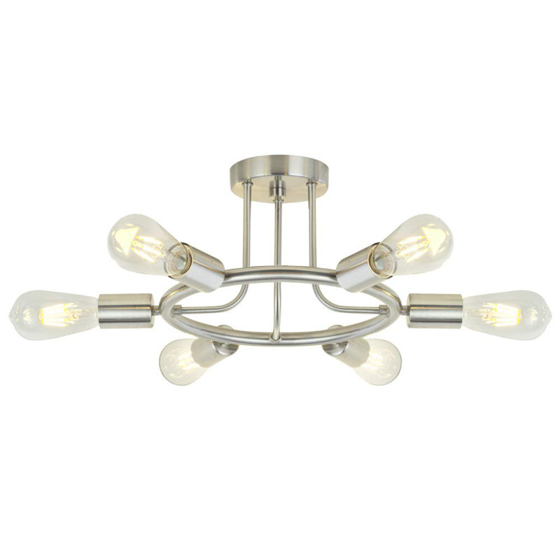 Venira Semi Flush Mount, Polished Chrome