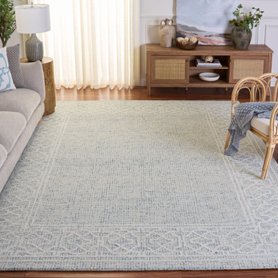 Tapis géométrique en laine touffeté à la main Ebony 277