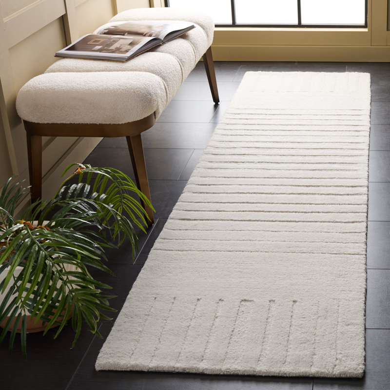 Ebony 820 Hand Tufted Wool & Cotton Solid Color Rug, Runner 2'3" x 8'