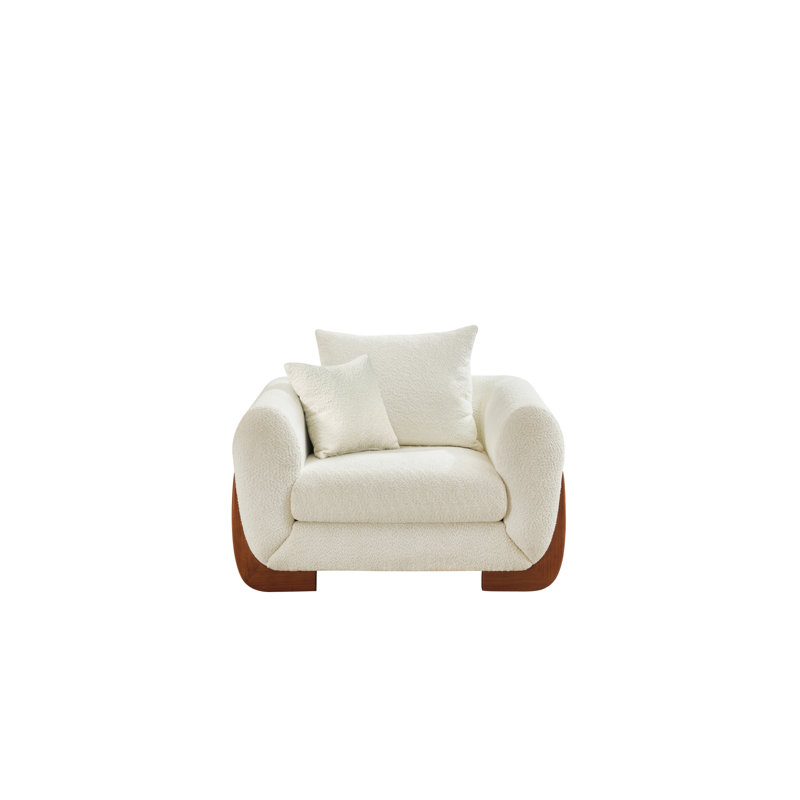 Confortable fauteuil rembourré moderne Sherpa Upholstery
