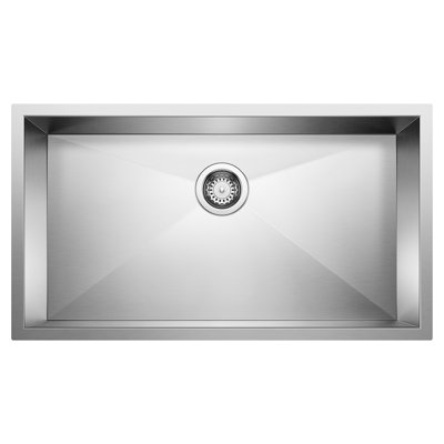 Évier de cuisine en acier inoxydable encastré à simple cuve 32 po Quatrus R0