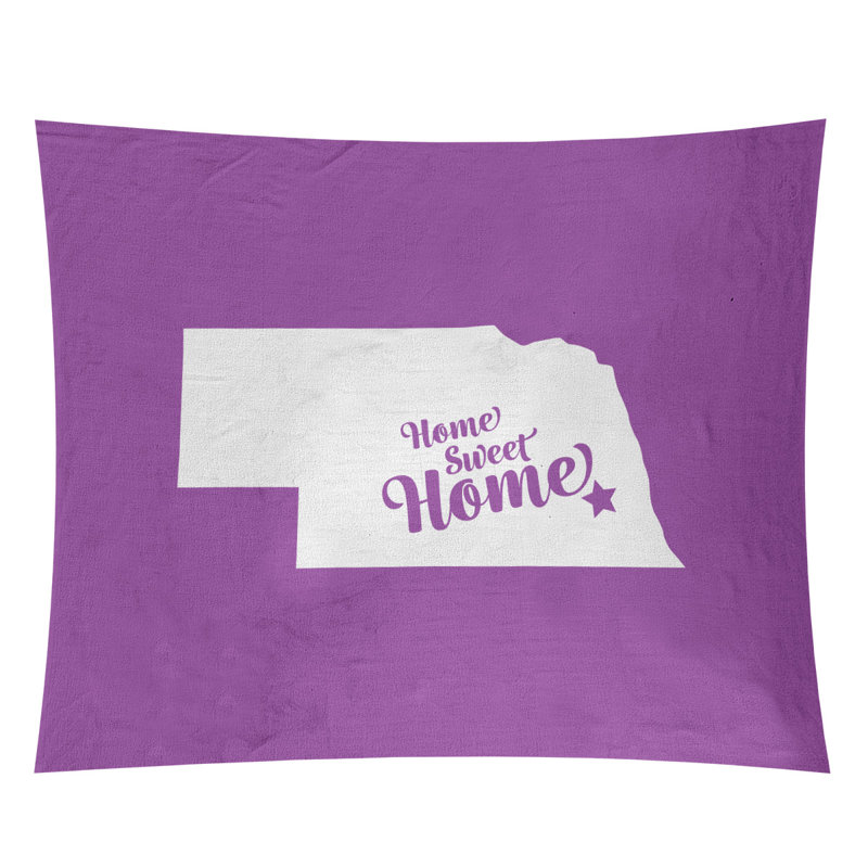 Tapisserie Home Sweet Lincoln, H 51 po x l 60 po, Violet