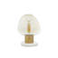 Lampe de table Gerlak en métal doré avec abat-jour en forme de dôme transparent et base en marbre