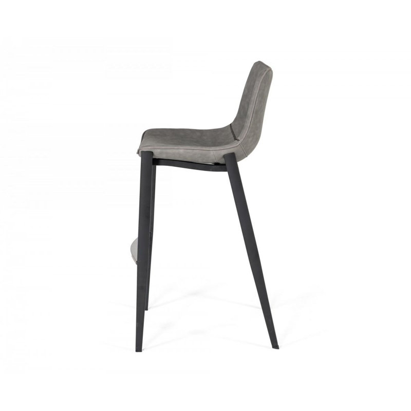 Upholstered Counter Stool with Metal Frame