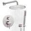 Système de douche rond moderne, pomme de douche à pluie avec douchette, ensemble de robinet de douche-114847418