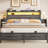 Bookcase Bed With Storage Slide Bedside Shelf-182137014-182137008