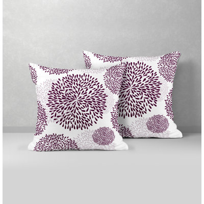 Floral Outdoor Reversible Throw Pillow