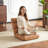 Floor Chair, 14 Adjustable Positions Folding Floor Gaming Chair with Back Support, Sturdy Metal Frame with Recycled Foam and Coral Fleece Surface, Multifunctional for Reading, Relaxing, Brown-129355354