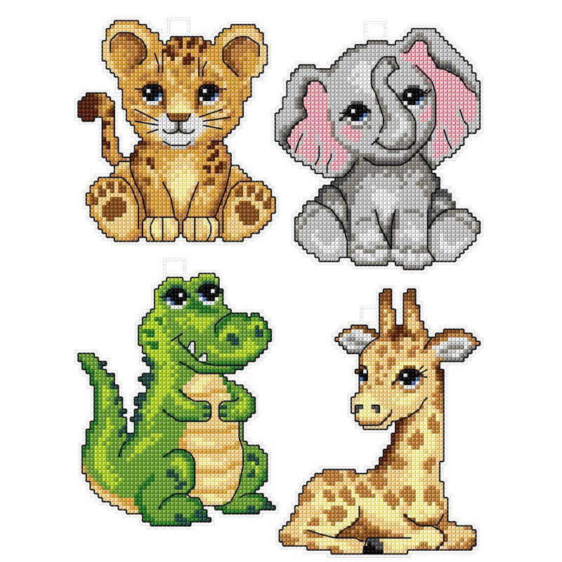 "Cute Animals" 121CS Counted Cross-Stitch Kit
