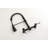 Matte Black 8 Inch Center Wall Mount Kitchen Faucet with Pull Down Sprayer-121293567