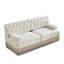 Canapé de style Chesterfield en velours doux, conception capitonnée à boutons, jupe à franges à franges, facile à assembler, combinaison libre, pour les salons, les aires de repos et les chambres à coucher, beige-1285902161-1285902173