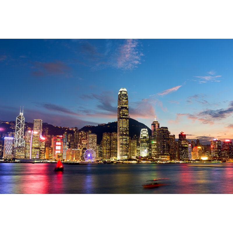 Hong Kong View by Danielvfung - Wrapped Canvas Print, 30cm H x 46cm W