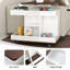 Adjustable End Table With Wheels,Modern Side Table With 360°Rotating Top And Storage Space-885491486