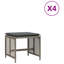 Ensemble de 4 tabourets de jardin en rotin brun Vidaxl-113046218-113046213