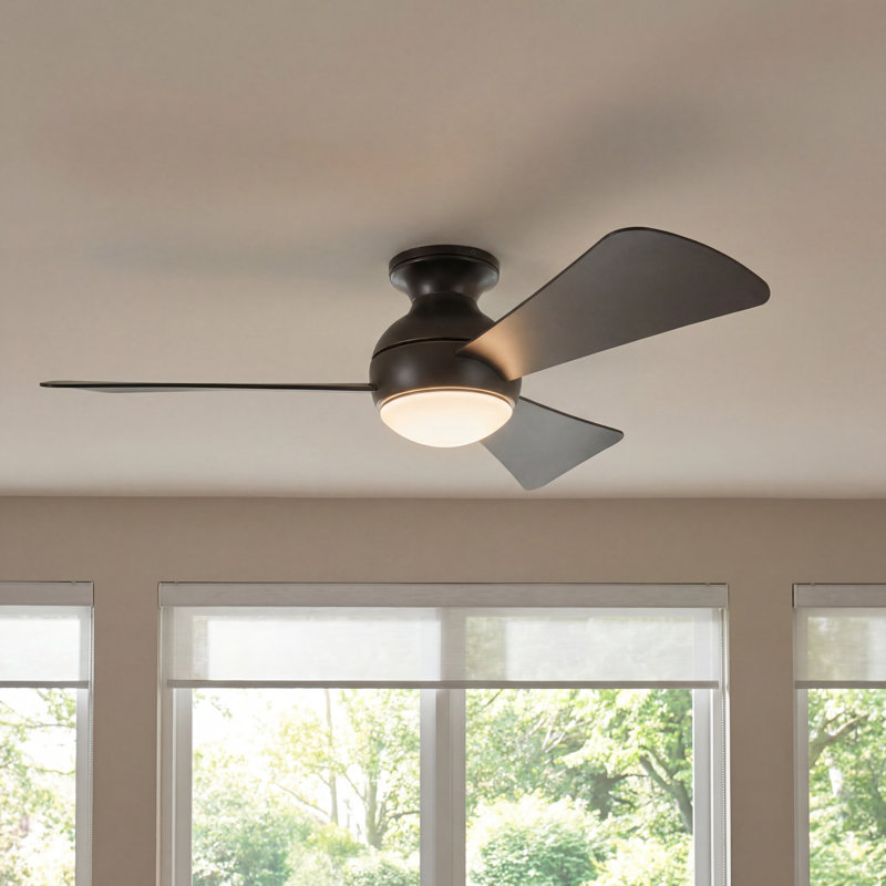 Sola 44" Olde Bronze LED Ceiling Fan, Olde Bronze, 44"