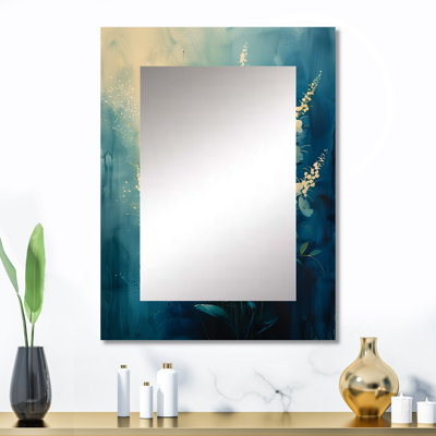 Mauve et vert été de la nature Lupin III - miroir décoratif Lupin, miroir mural traditionnel, impression d'art en métal