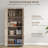 HOMCOM 72" Freestanding 4-Door Kitchen Pantry