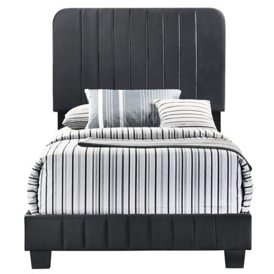 Contemporary Twin Bed With Underneath Storage Area, 48"h X 43"w 81"d, Structure, Black Velvet Appearance, Foam Filled, Versatile Bedroom Piece Build, Velvet, Matches Various Decor