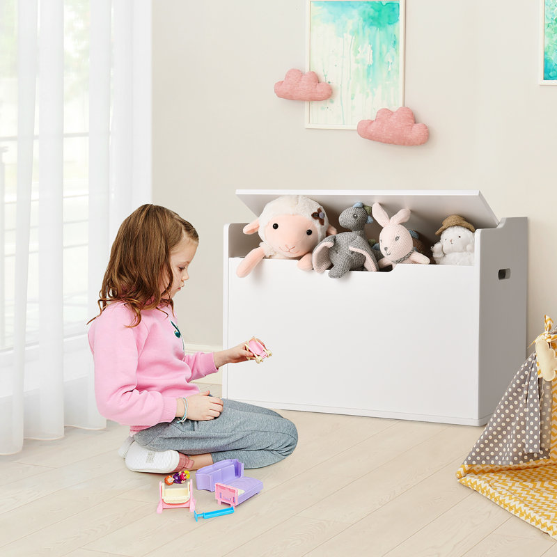 Banc de rangement pour jouets Seyhan, Blanc