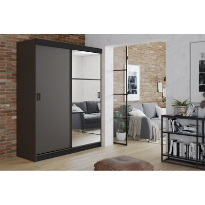 Willmot Solid + Manufactured Wood Wardrobe