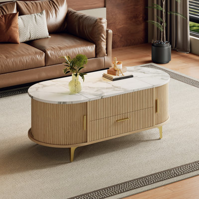 Liora Mid-Century Modern Lift Top Coffee Table With Sliding Doors And Storage Drawer by Scott Living