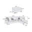 Canapé moderne modulaire 3 pièces
