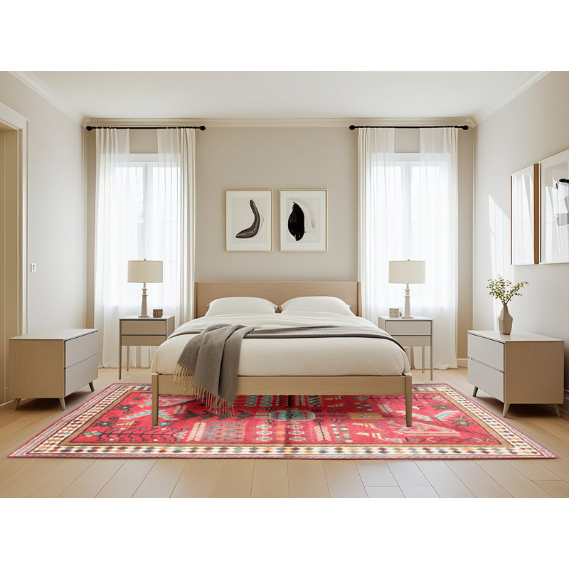 Tapis rouge à motif sud-ouest, Rectangle 5 pi x 8 pi