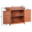 Banc de rempotage 39 po pour l'extérieur, orange avec plateau de table galvanisé, 2 tablettes et crochets latéraux, poste de travail de jardin, orange, tablettes et tablette-1888759969