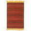 Tapis orange / jaune en laine fabriqué à la main Kilim