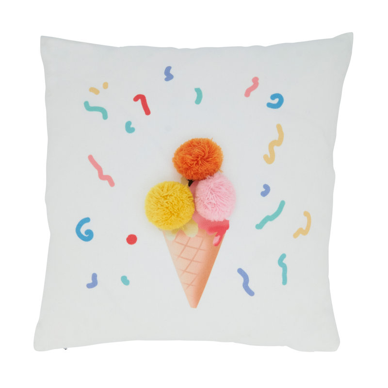 Avery Quinn Collection Pom-poms Throw Pillow