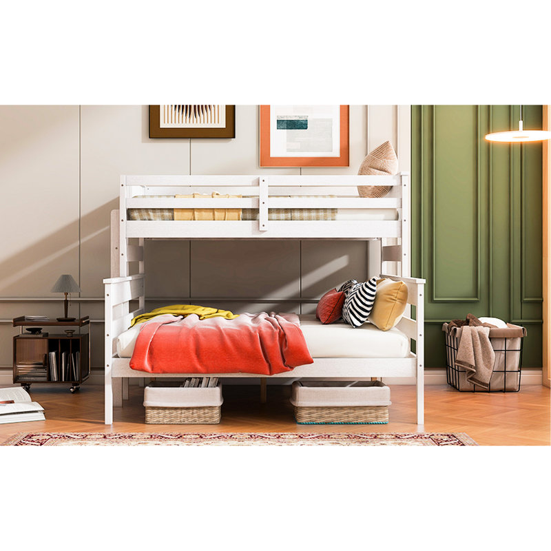 Lit simple superposé au-dessus de grand lit simple, blanc - Lit peu encombrant avec pour chambre à coucher au-dessus de l'imagination