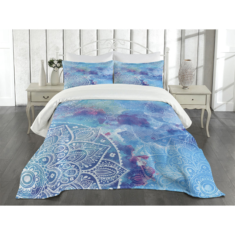 Ambesonne Mandala Bedspread, King Bedspread + 2 Standard Shams
