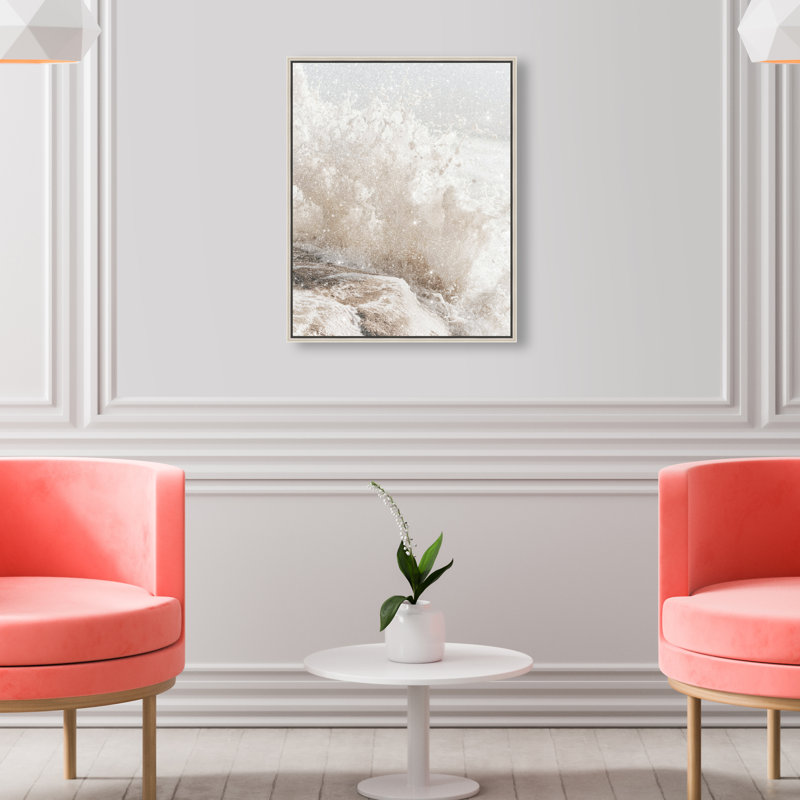 Tidal Impact I Print by Oliver Gal, 46"H x 37"W, Silver Floater Frame