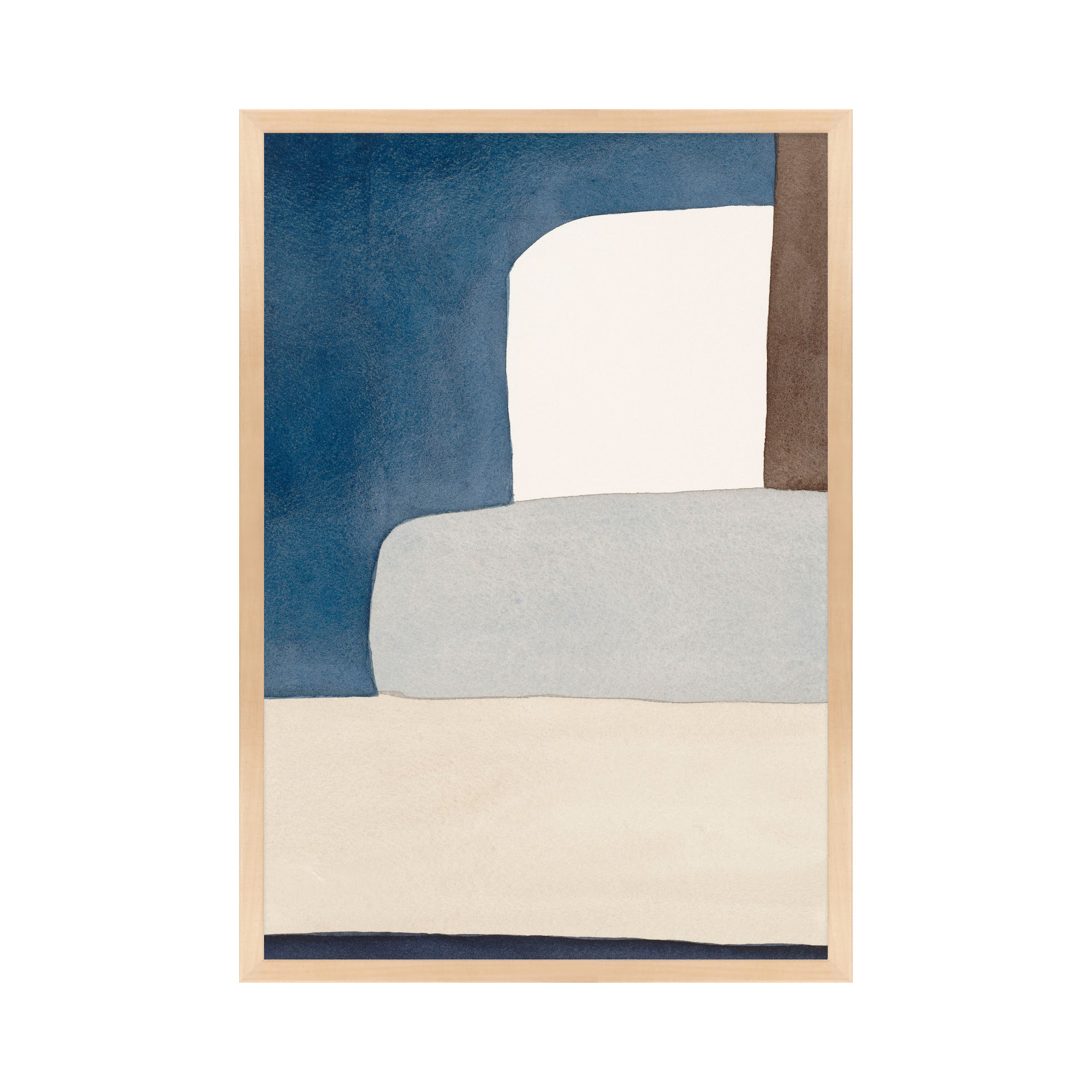 Distant Blue by Julia Balfour, 17.50" W x 25" H, Maple