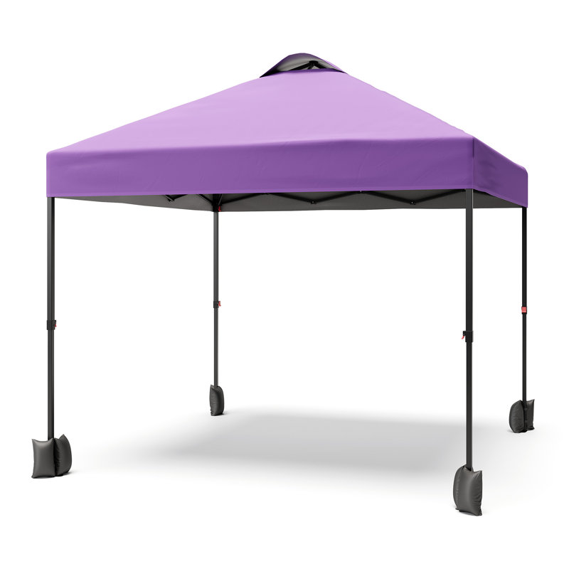 Purple 10x10 FT Pop-Up Canopy Tent with Sidewalls and Vented Roof, Heavy-Duty Outdoor Gazebo with UPF 50+ Sun Protection for Garden, Patio or Camping