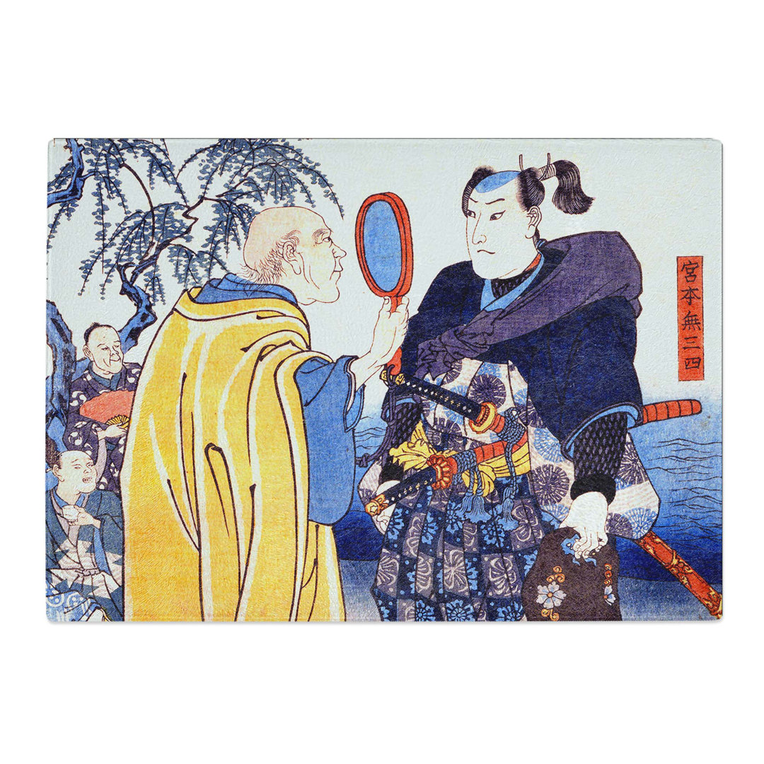Tempered Glass Meishu by Utagawa Toyokuni Chopping Board