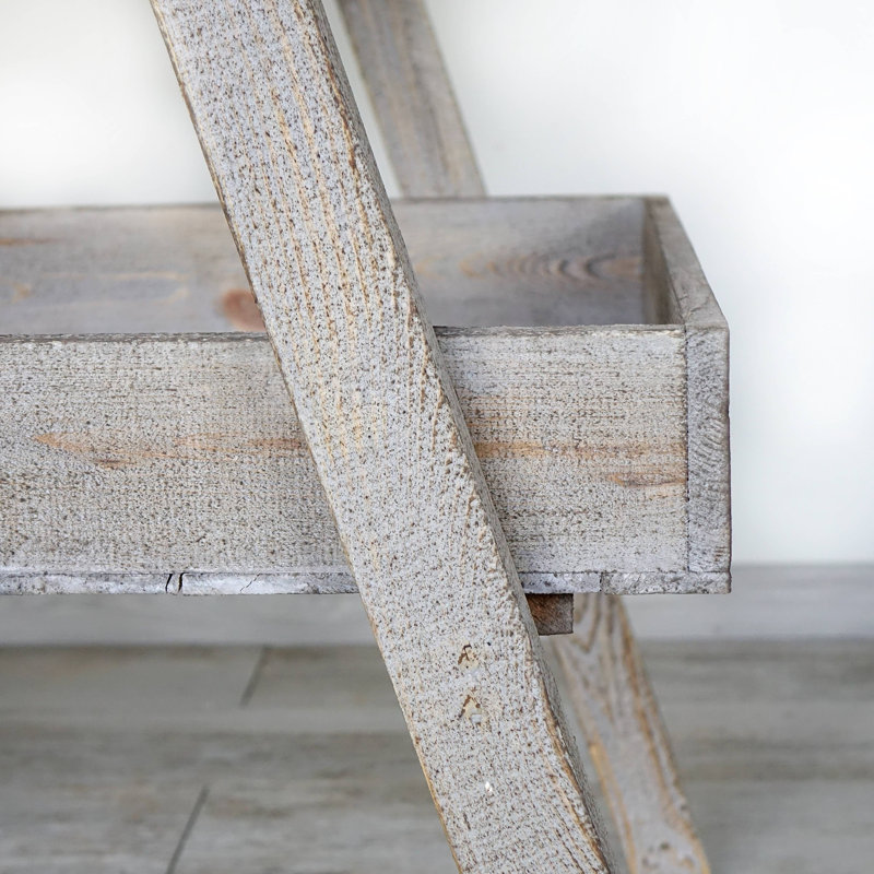 Milliken Solid Wood Ladder Bookcase, 140cm H x 90cm W x 60cm D
