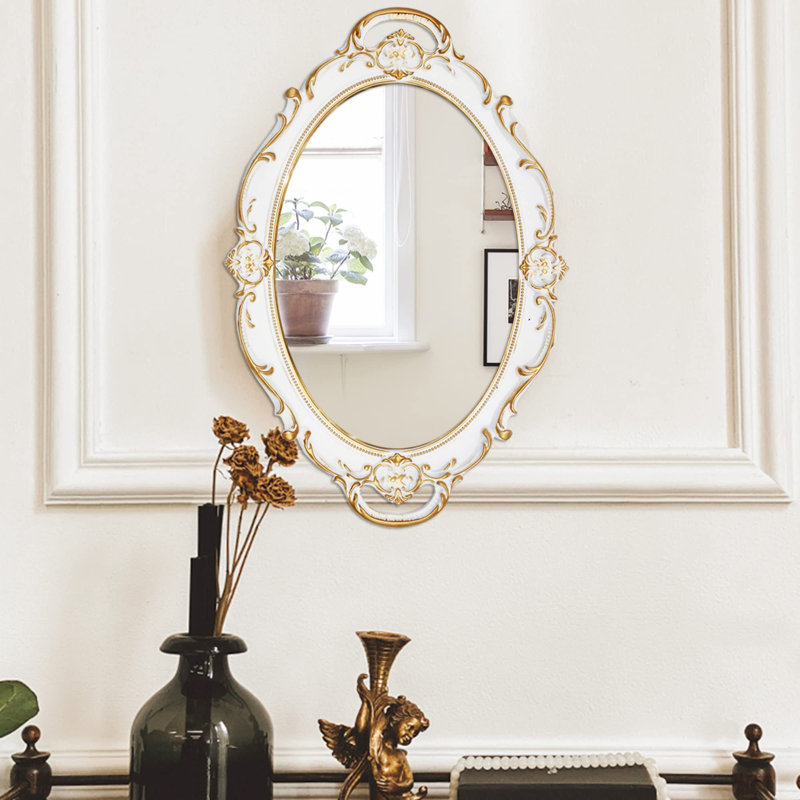 Miroir mural 14,5 po Vintage, White