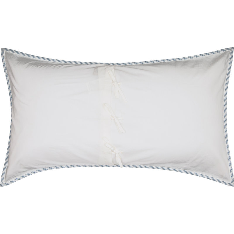 Sawyer Mill Blue Ticking Stripe King Sham, King, Denim Blue/Soft White