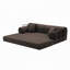 Canapé-lit convertible 4-en-1 avec tissu bouclé-133064712