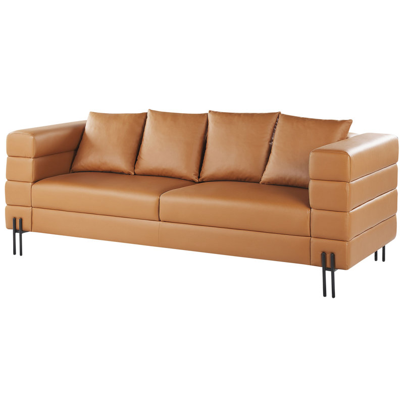 Etleva 3 Seater Faux Leather Sofa