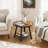 23.6'' Modern Round End Table with 4-Legsa&2-Tier Storage Shelves For Living Room&Bedroom-352713351