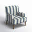 Fauteuil l 28,7 po Ariana avec pieds en bois massif et garniture cloutée-1905817674